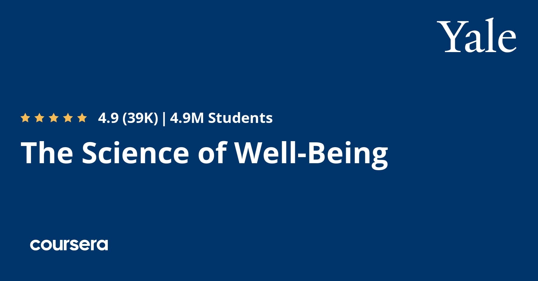 The Science of Well-Being course cover